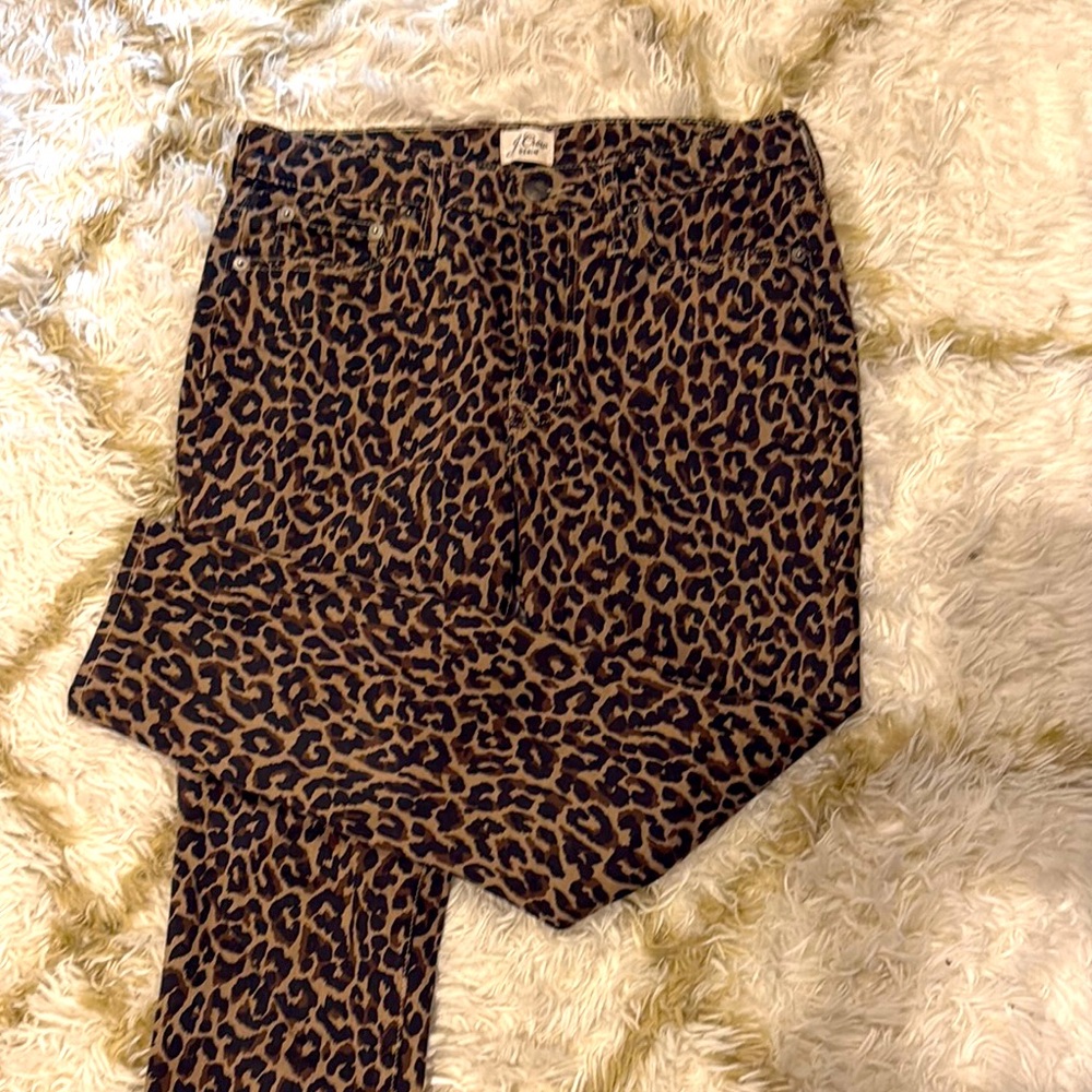 Jcrew toothpick Jean : animal print